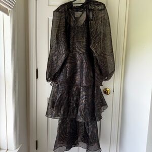 River Island animal print tiered dress